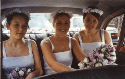 Bridesmaids On Way To Church In Daimler (click to enlarge)